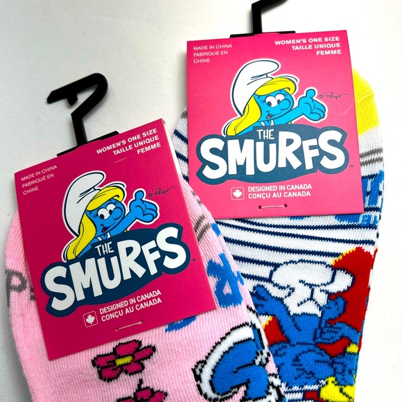 Perri’s Socks - Smurf’s Ankle Socks 2 Pairs - Size:WOMEN 6-9.5 - Picture 2 of 7